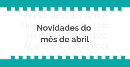 Novidades do mês de abril